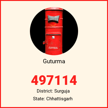 Guturma pin code, district Surguja in Chhattisgarh