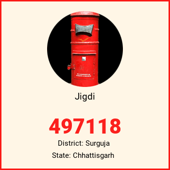 Jigdi pin code, district Surguja in Chhattisgarh