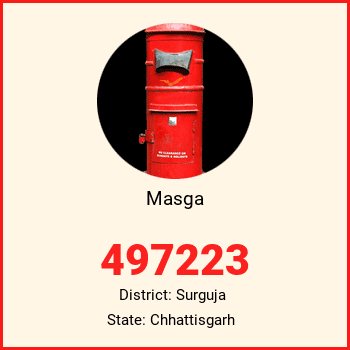 Masga pin code, district Surguja in Chhattisgarh