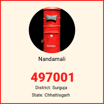 Nandamali pin code, district Surguja in Chhattisgarh
