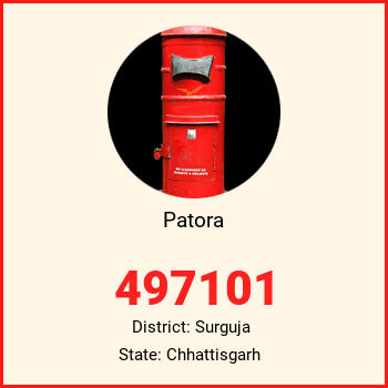 Patora pin code, district Surguja in Chhattisgarh
