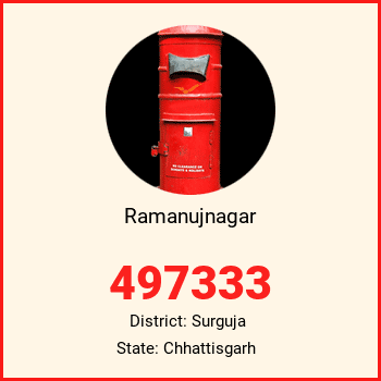 Ramanujnagar pin code, district Surguja in Chhattisgarh