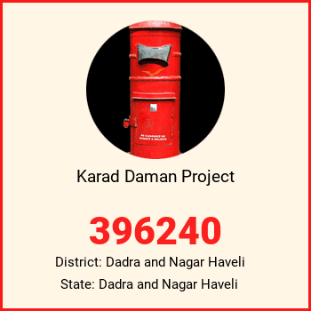 Karad Daman Project pin code, district Dadra and Nagar Haveli in Dadra and Nagar Haveli
