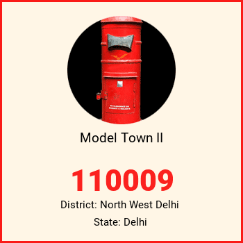 Model Town II pin code, district North West Delhi in Delhi