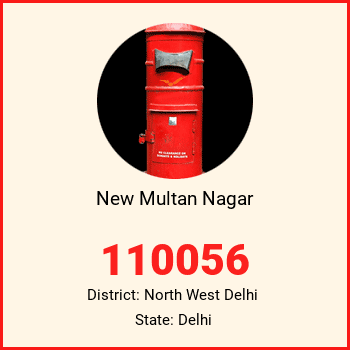 New Multan Nagar pin code, district North West Delhi in Delhi