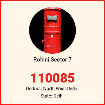 Rohini Sector 7 pin code, district North West Delhi in Delhi