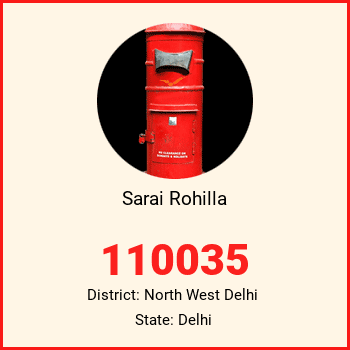 Sarai Rohilla pin code, district North West Delhi in Delhi