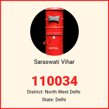 Saraswati Vihar pin code, district North West Delhi in Delhi