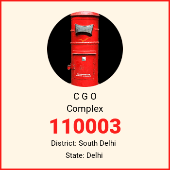 C G O Complex pin code, district South Delhi in Delhi
