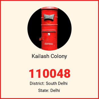 Kailash Colony pin code, district South Delhi in Delhi