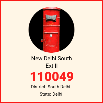 New Delhi South Ext II pin code, district South Delhi in Delhi