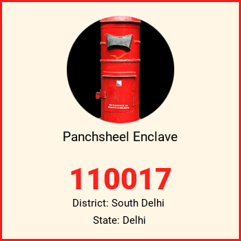 Panchsheel Enclave pin code, district South Delhi in Delhi
