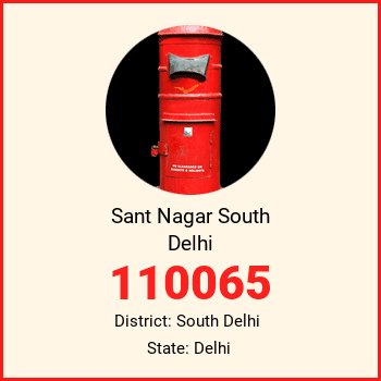 Sant Nagar South Delhi pin code, district South Delhi in Delhi