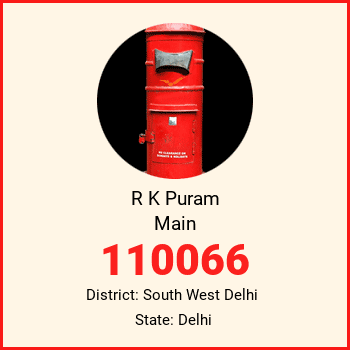 R K Puram Main pin code, district South West Delhi in Delhi