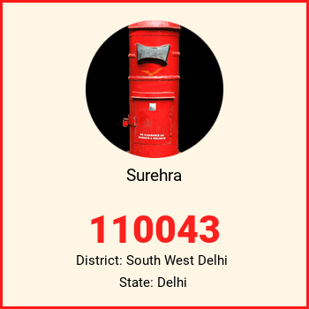 Surehra pin code, district South West Delhi in Delhi