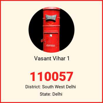 Vasant Vihar 1 pin code, district South West Delhi in Delhi