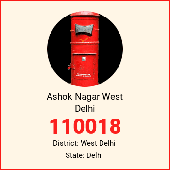 Ashok Nagar West Delhi pin code, district West Delhi in Delhi