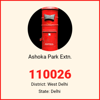 Ashoka Park Extn. pin code, district West Delhi in Delhi