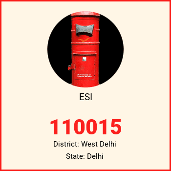 ESI pin code, district West Delhi in Delhi
