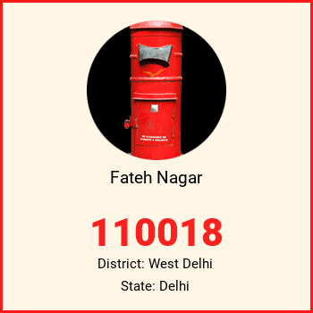 Fateh Nagar pin code, district West Delhi in Delhi