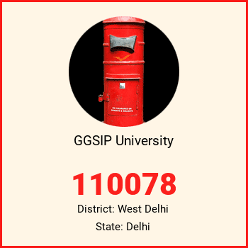 GGSIP University pin code, district West Delhi in Delhi