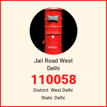 Jail Road West Delhi pin code, district West Delhi in Delhi