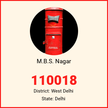 M.B.S. Nagar pin code, district West Delhi in Delhi