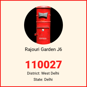 Rajouri Garden J6 pin code, district West Delhi in Delhi