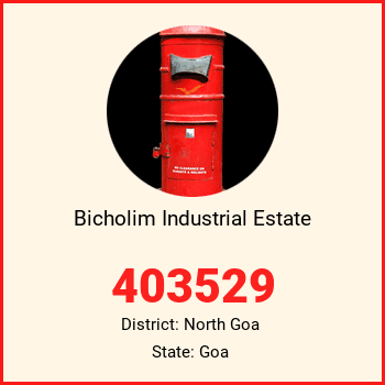 Bicholim Industrial Estate pin code, district North Goa in Goa