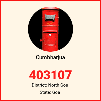 Cumbharjua pin code, district North Goa in Goa