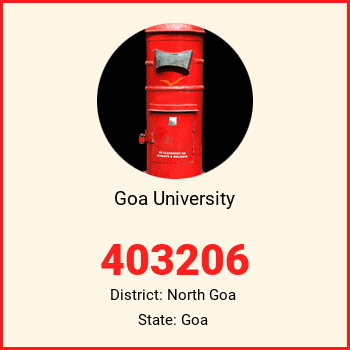 Goa University pin code, district North Goa in Goa