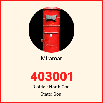 Miramar pin code, district North Goa in Goa