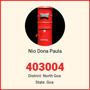 Nio Dona Paula pin code, district North Goa in Goa