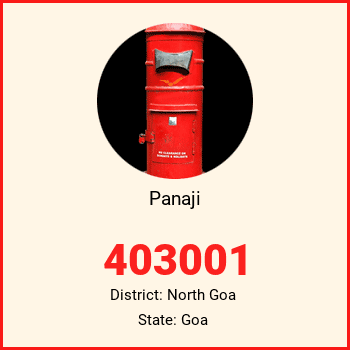 Panaji pin code, district North Goa in Goa