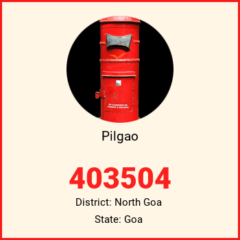 Pilgao pin code, district North Goa in Goa