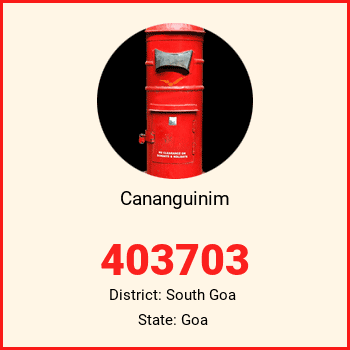 Cananguinim pin code, district South Goa in Goa
