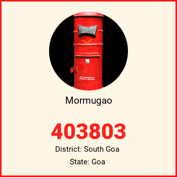 Mormugao pin code, district South Goa in Goa