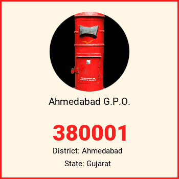 Ahmedabad G.P.O. pin code, district Ahmedabad in Gujarat