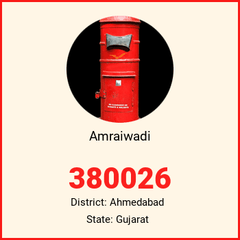 Amraiwadi pin code, district Ahmedabad in Gujarat