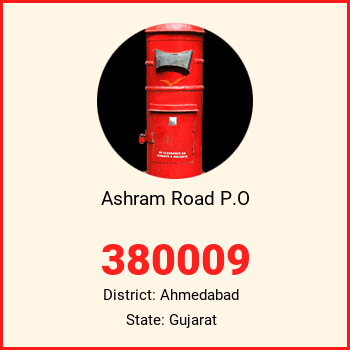 Ashram Road P.O pin code, district Ahmedabad in Gujarat