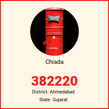 Chiada pin code, district Ahmedabad in Gujarat