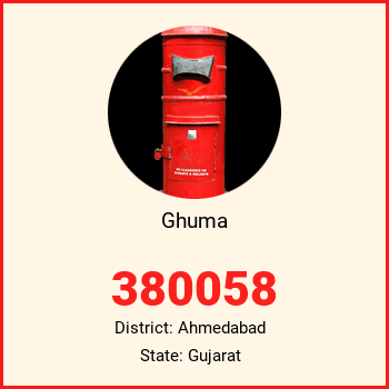 Ghuma pin code, district Ahmedabad in Gujarat