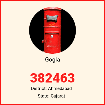 Gogla pin code, district Ahmedabad in Gujarat