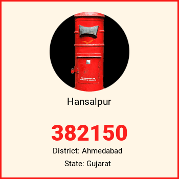 Hansalpur pin code, district Ahmedabad in Gujarat