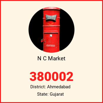 N C Market pin code, district Ahmedabad in Gujarat