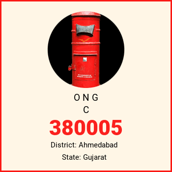 O N G C pin code, district Ahmedabad in Gujarat