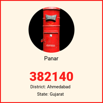 Panar pin code, district Ahmedabad in Gujarat