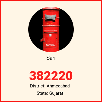 Sari pin code, district Ahmedabad in Gujarat