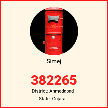 Simej pin code, district Ahmedabad in Gujarat