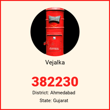 Vejalka pin code, district Ahmedabad in Gujarat